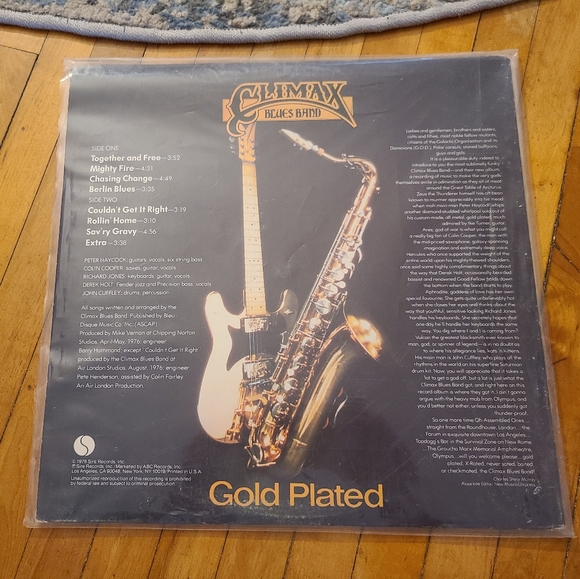 Climax Blues Band Gold Plated vintage record album black yellow LP VGUC - Picture 9 of 13